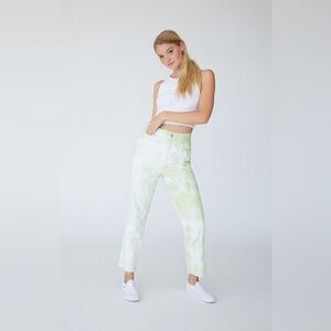 PacSun Lime Tie Dye High Waisted Straight Leg Jeans size 25 small